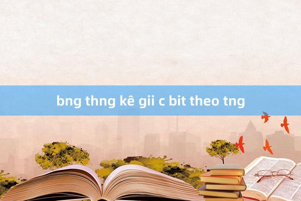 bng thng kê gii c bit theo tng