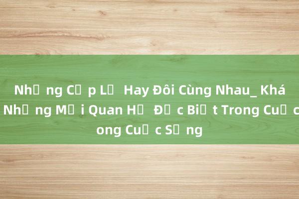 Những Cặp Lạ Hay Đôi Cùng Nhau_ Khám Phá Những Mối Quan Hệ Đặc Biệt Trong Cuộc Sống