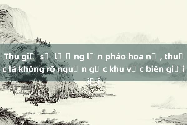 Thu giữ số lượng lớn pháo hoa nổ， thuốc lá không rõ nguồn gốc khu vực biên giới