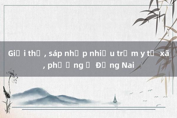 Giải thể, sáp nhập nhiều trạm y tế xã, phường ở Đồng Nai